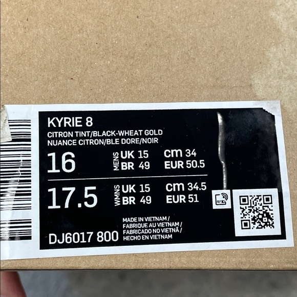 NIB Nike Kyrie 8 Citron Tint Leopard Sneakers Athletic Mens Sz 16 main image 6